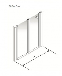 Larenco Alcove Half Height Shower Enclosure Bi-fold Door